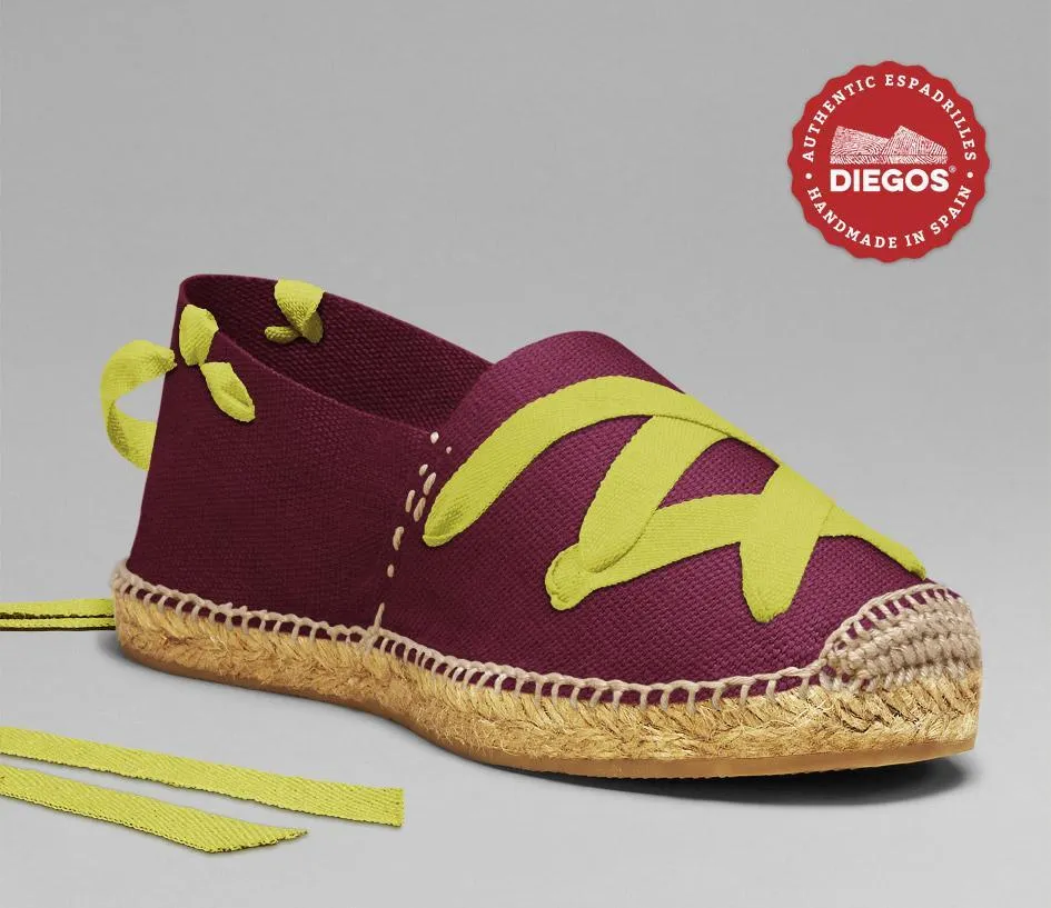 Burgundy classic espadrilles