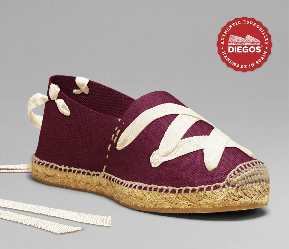 Burgundy classic espadrilles