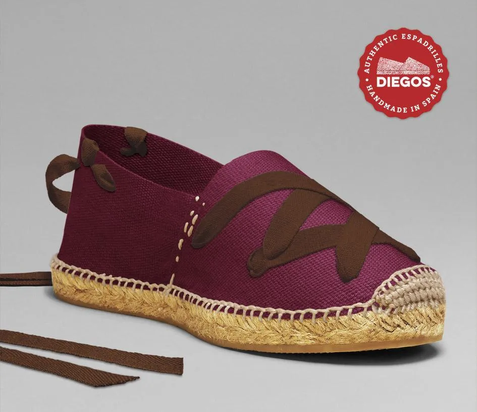 Burgundy classic espadrilles