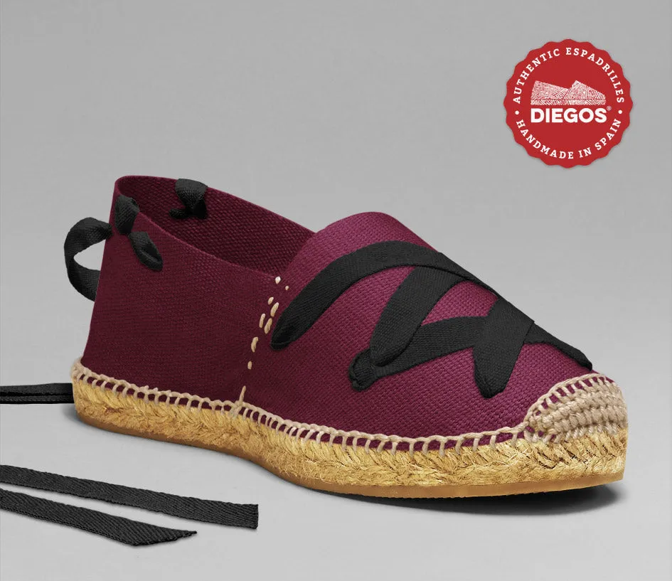 Burgundy classic espadrilles