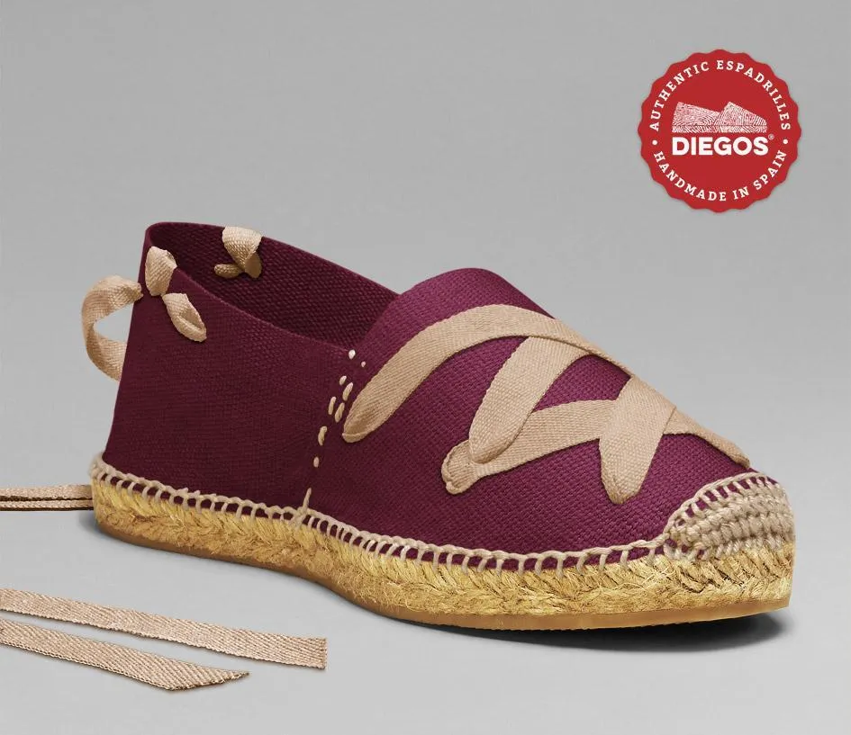 Burgundy classic espadrilles