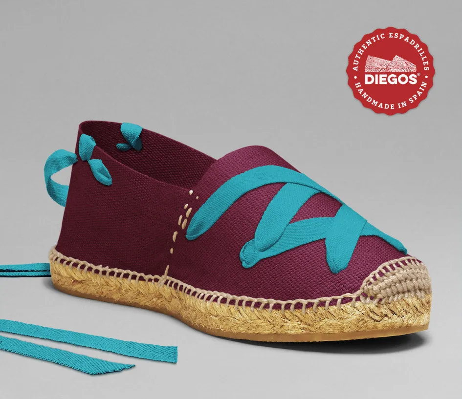 Burgundy classic espadrilles