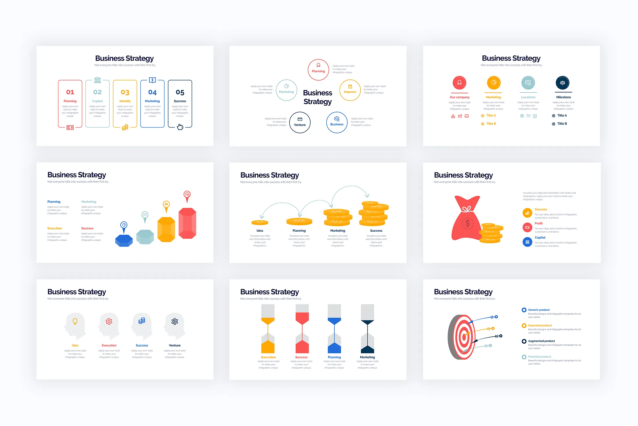 Business Strategy Google Slides Infographics