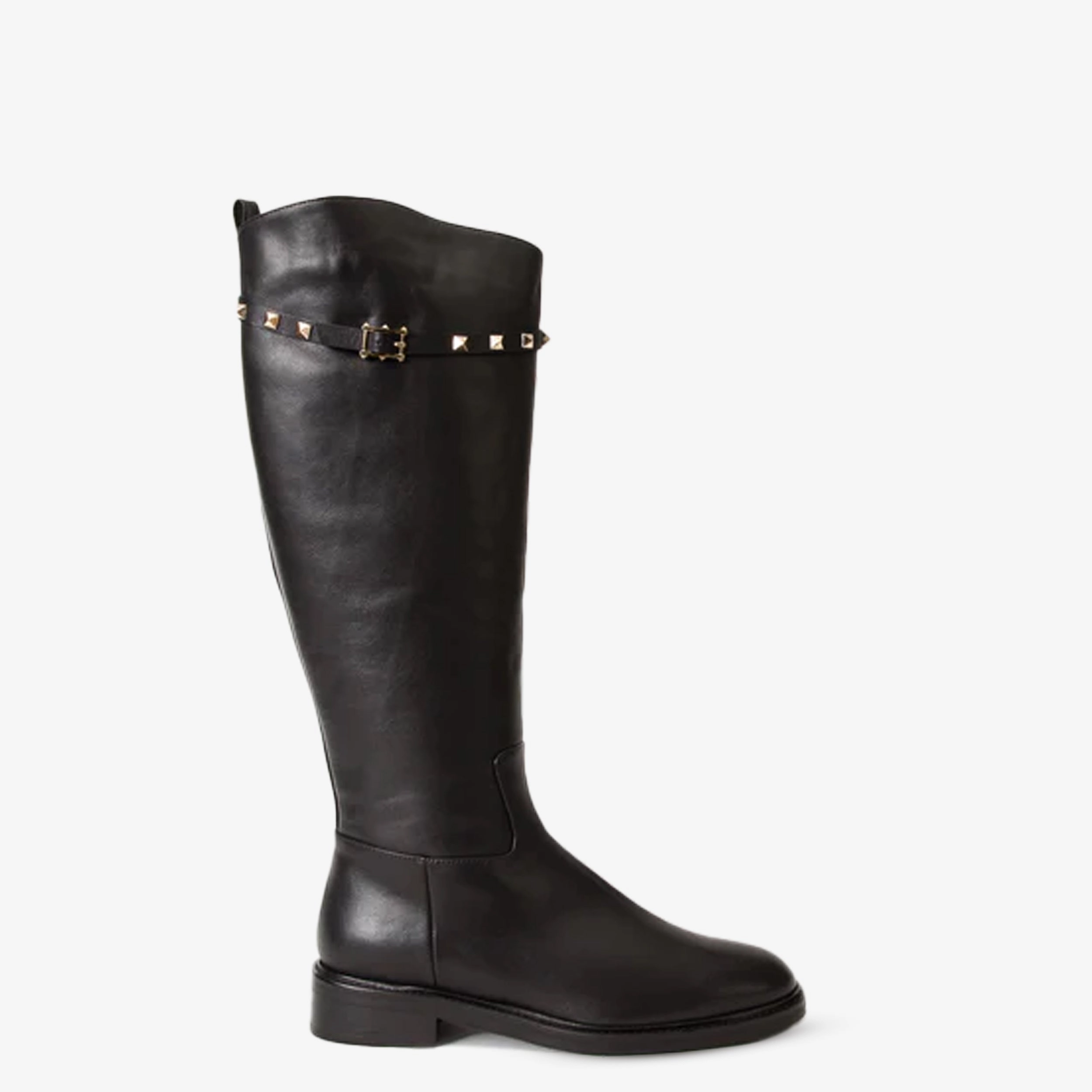 knee - high boots The Rica Black Leather Knee High Women Boot Final Sale!