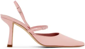 BY FAR Pink Nappa Tiffany Slingback Heels