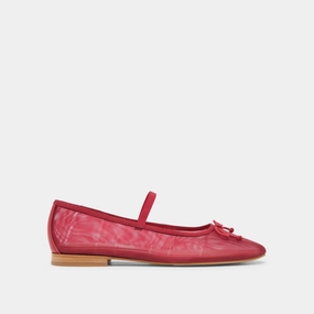 CADEL BALLET FLATS CRIMSON MESH Smooth Fit