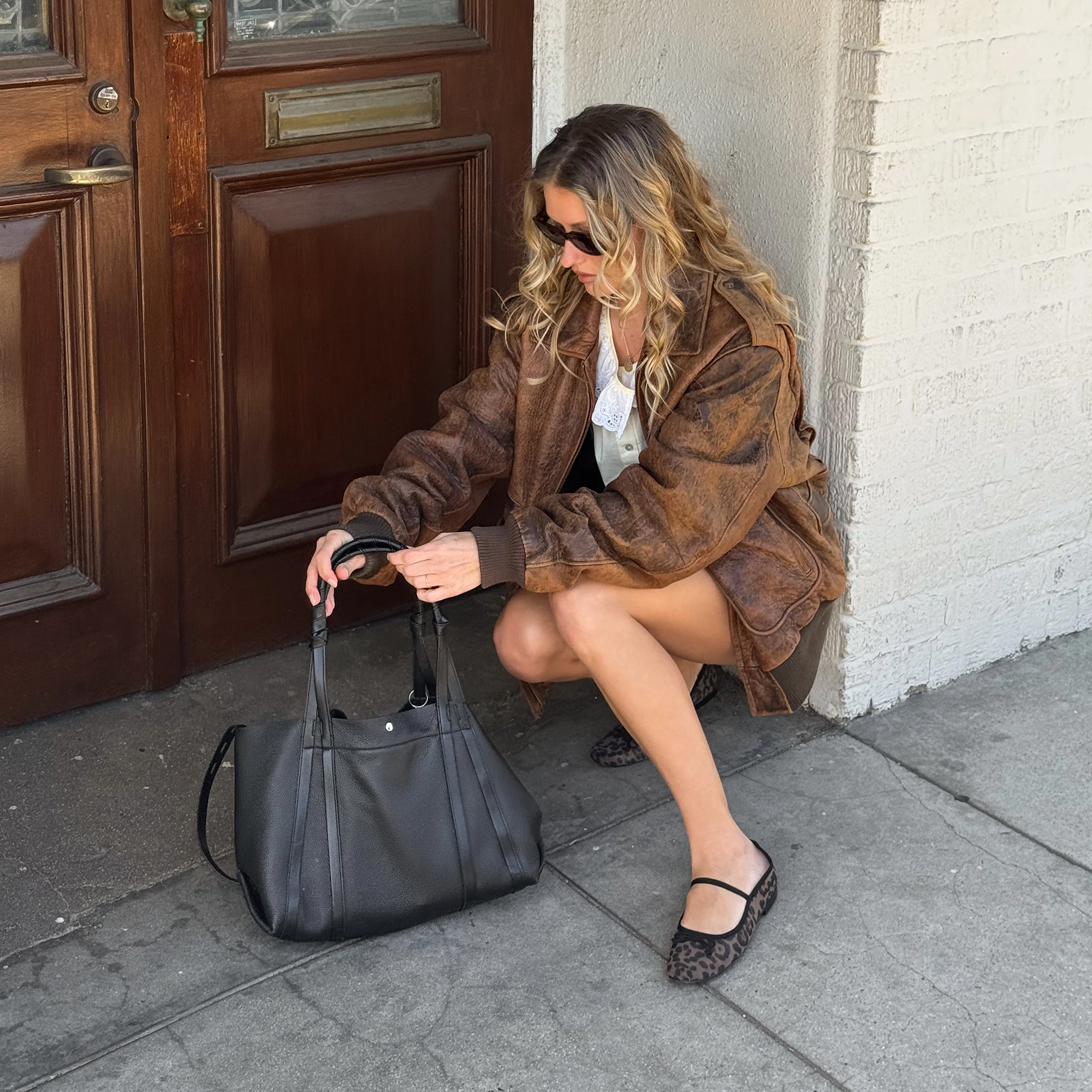 Market Walk No Odor CADEL BALLET FLATS DK LEOPARD MESH