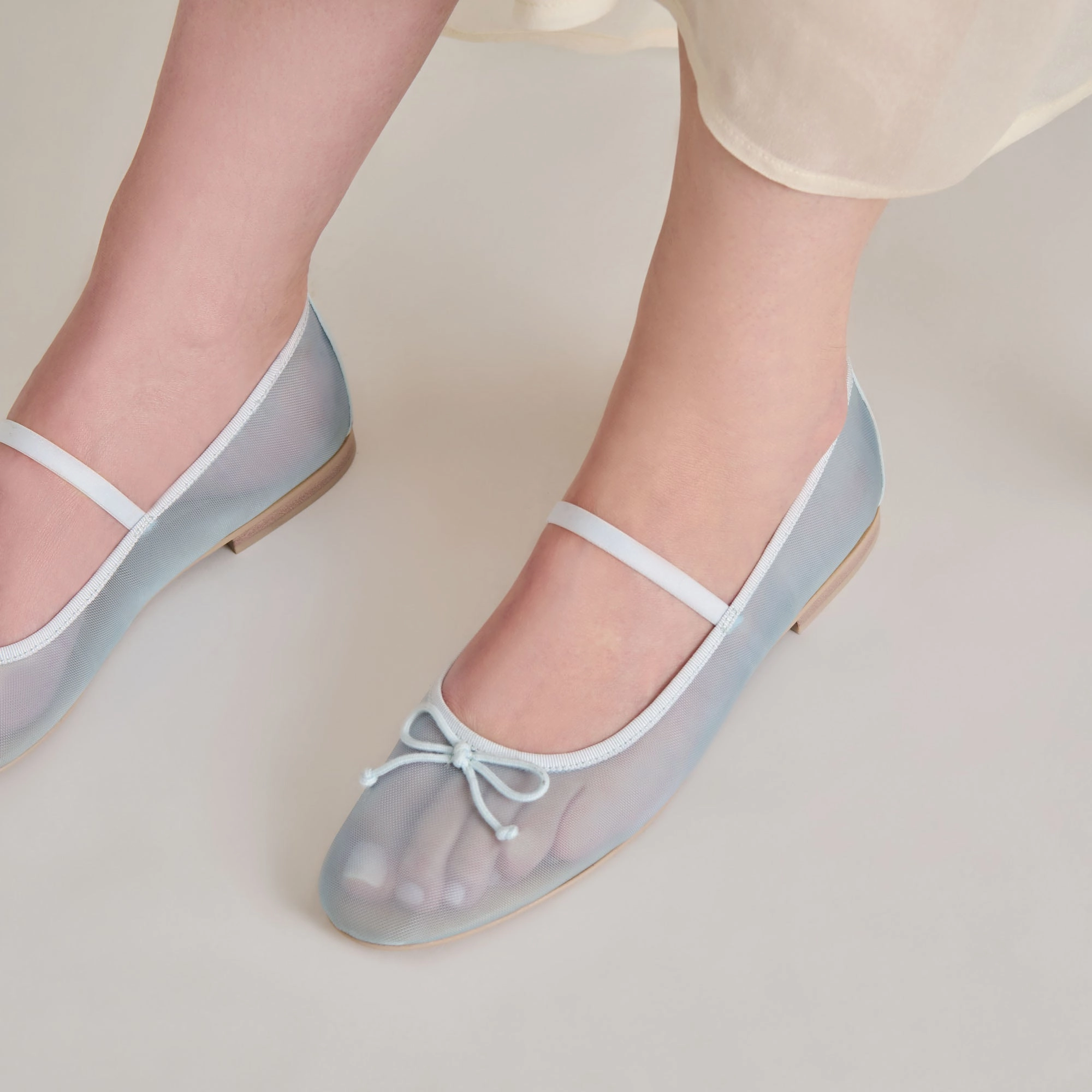 Comfortable fit Art Tour CADEL BALLET FLATS ICE BLUE MESH