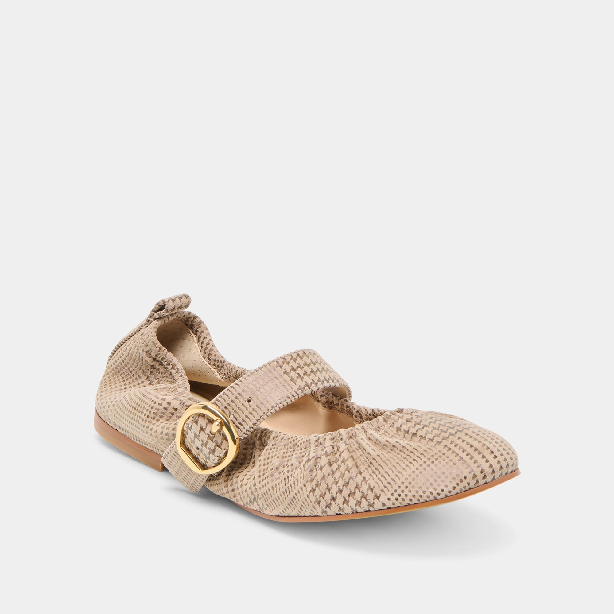 Relaxing Step CAELY BALLET FLATS HERRINGBONE PRINTED SUEDE