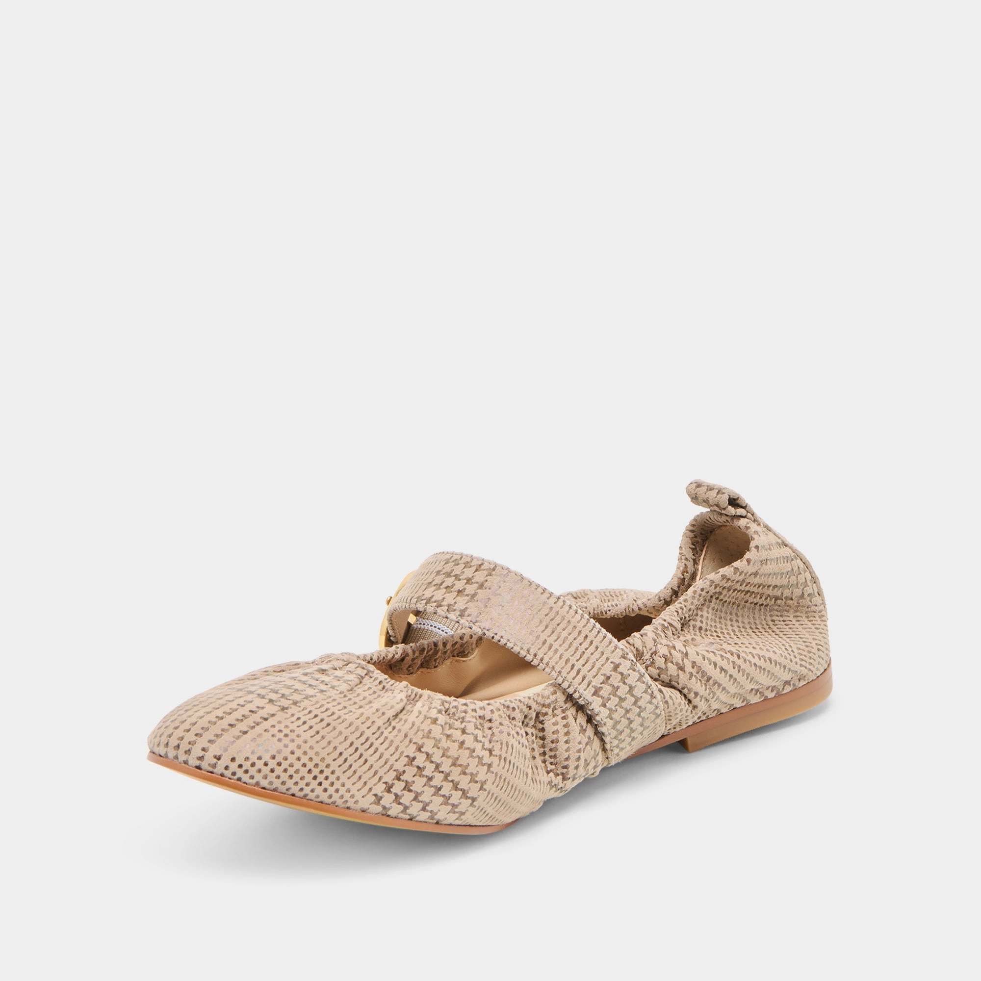 CAELY BALLET FLATS HERRINGBONE PRINTED SUEDE Light Step Footwear