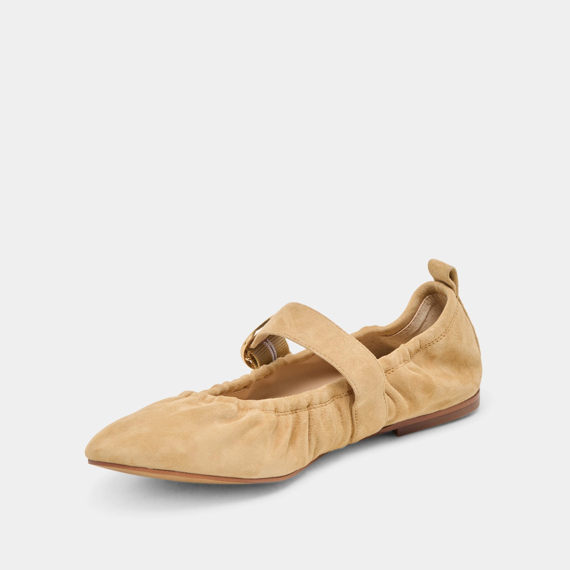 CAELY BALLET FLATS HONEY SUEDE Moon Glow Runway Step