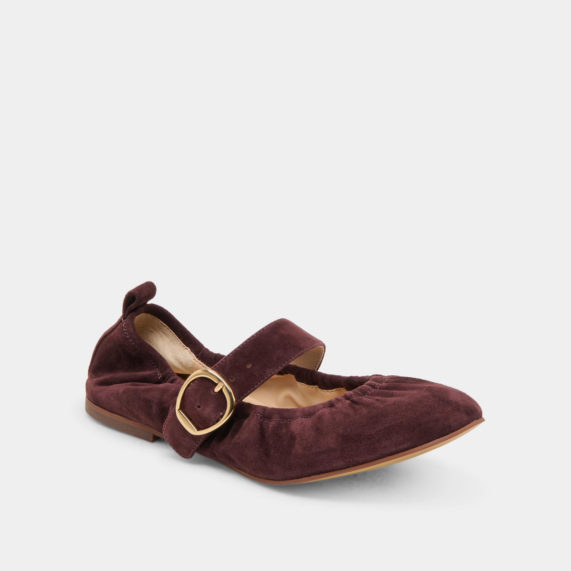 CAELY BALLET FLATS MULBERRY SUEDE Soft Padding