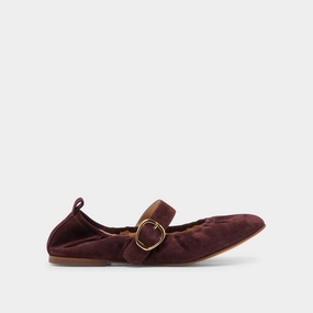 CAELY BALLET FLATS MULBERRY SUEDE Hope Glow