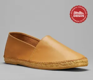 Camel leather espadrille