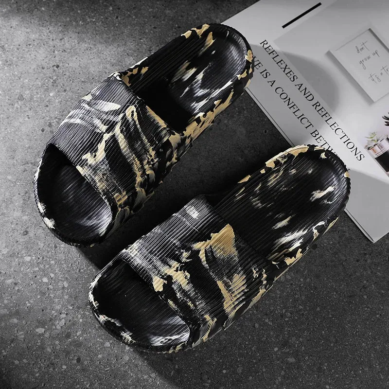Camo black and white carbon EVA slides