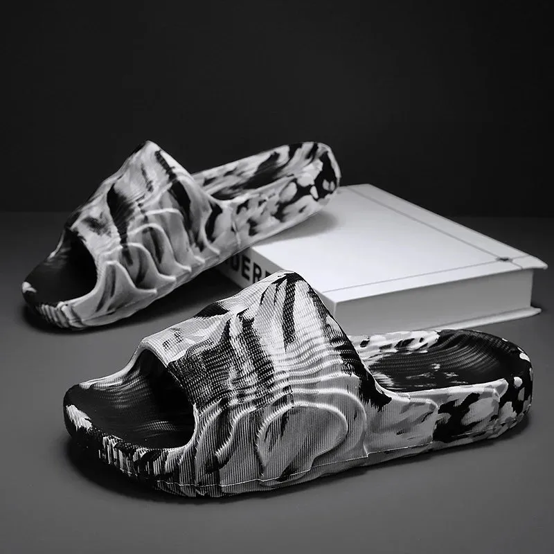 Camo black and white carbon EVA slides