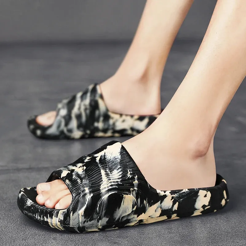 Camo black and white carbon EVA slides