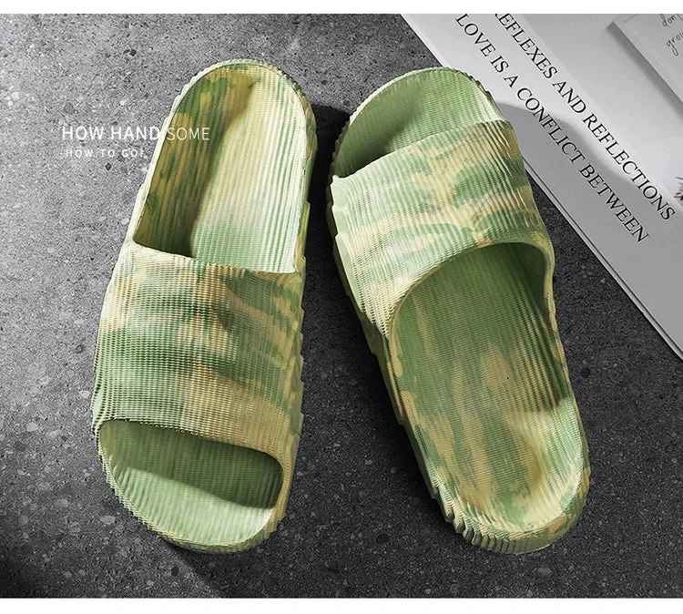 Camo black and white carbon EVA slides