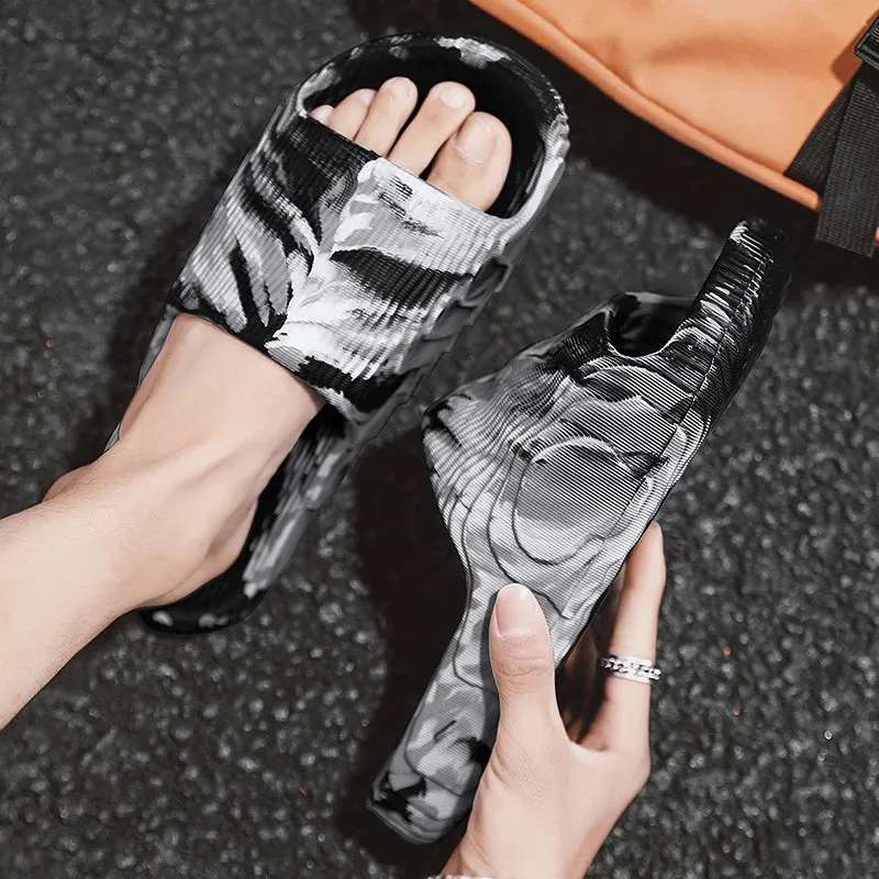 Camo black and white carbon EVA slides