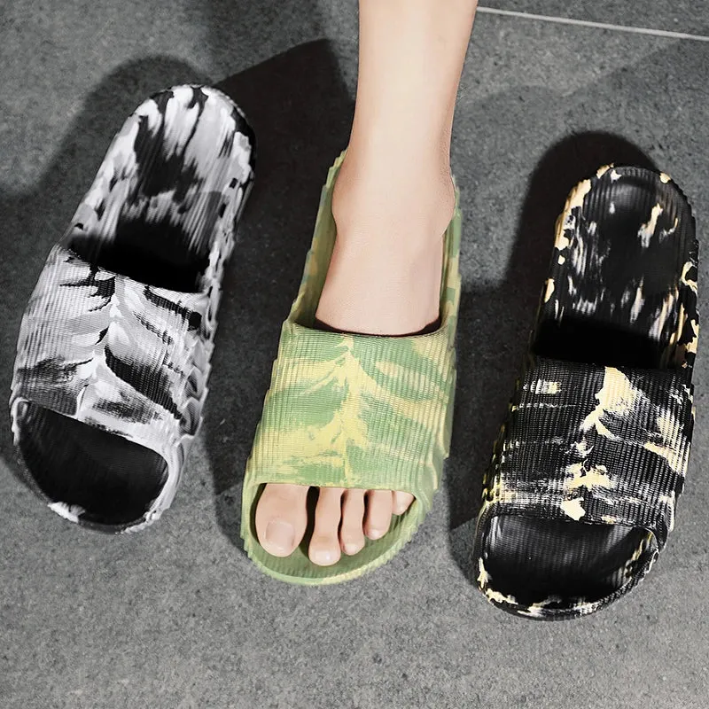 Camo black and white carbon EVA slides