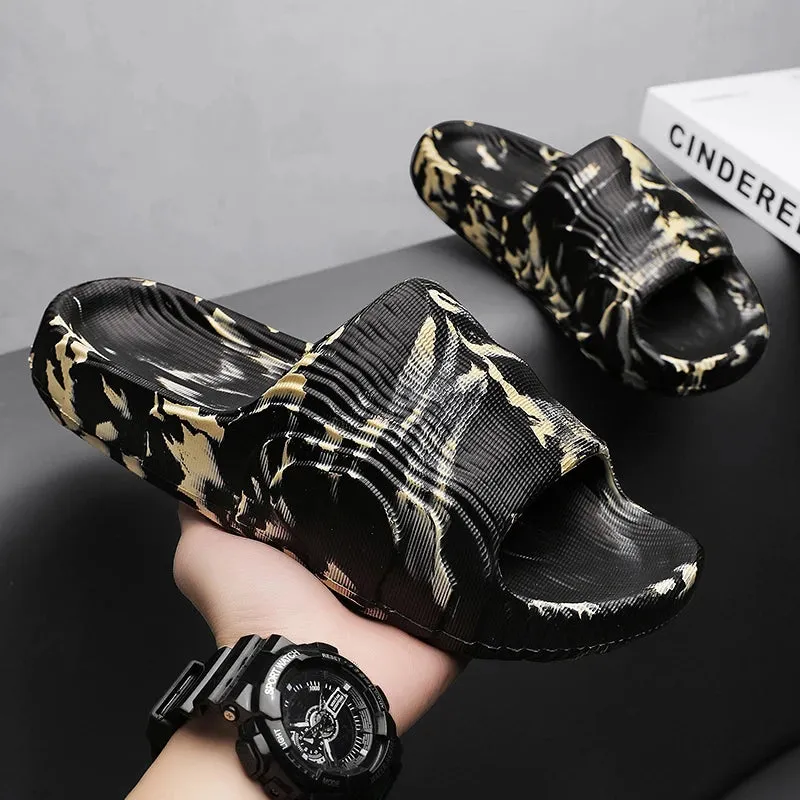 Camo black and white carbon EVA slides