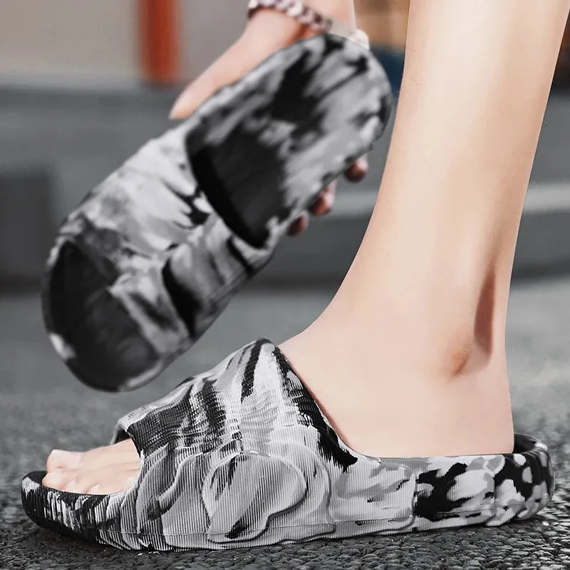 Camo black and white carbon EVA slides