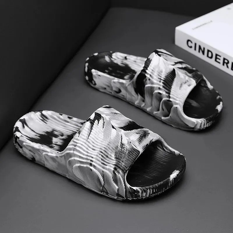 Camo black and white carbon EVA slides