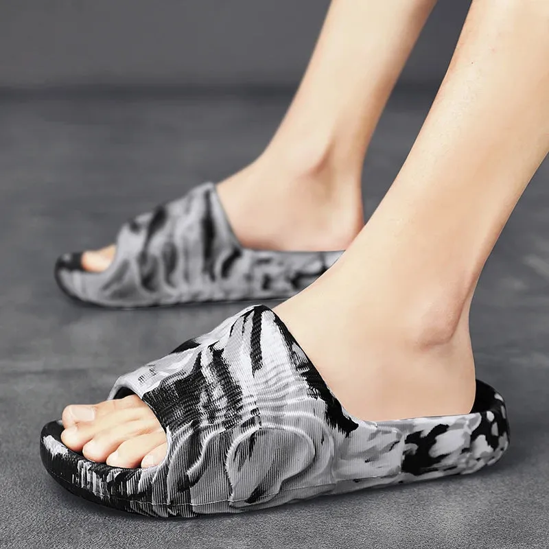 Camo black and white carbon EVA slides