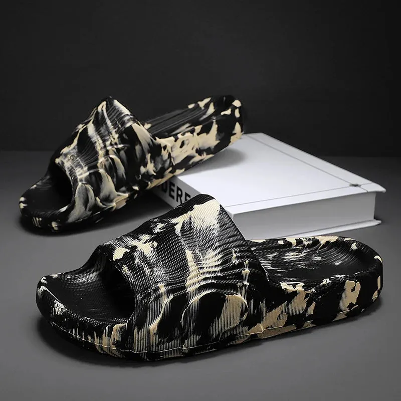 Camo black and white carbon EVA slides