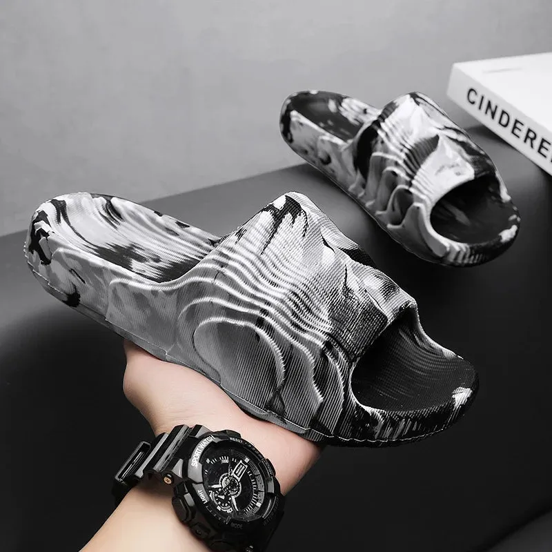 Camo black and white carbon EVA slides