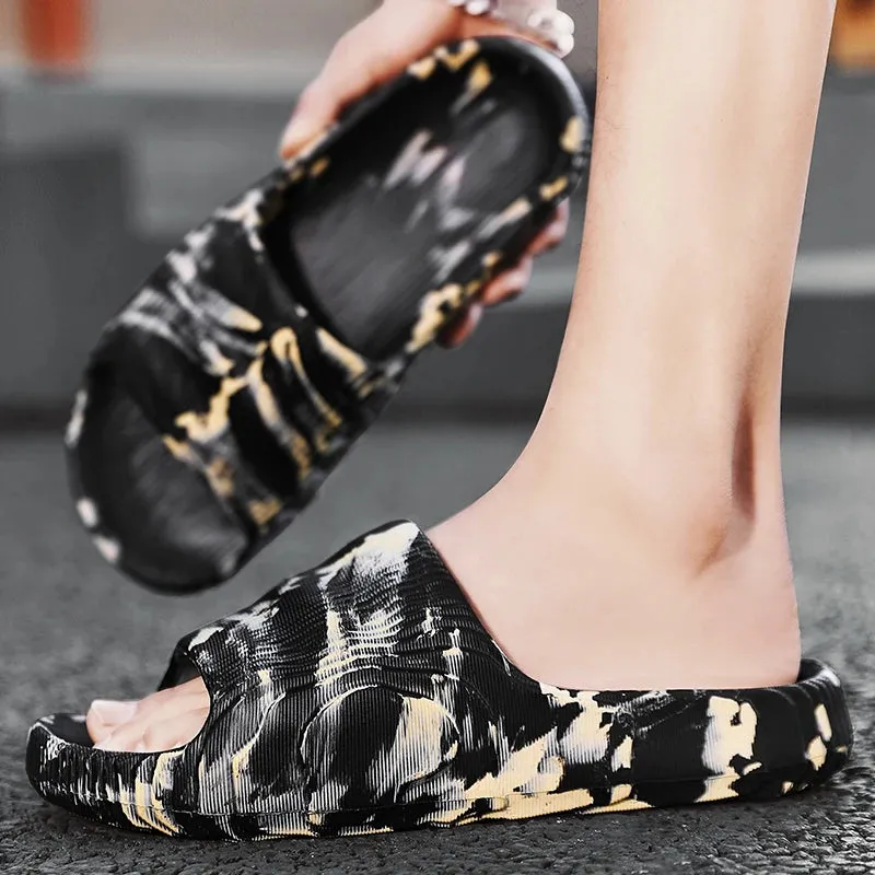 Camo black and white carbon EVA slides