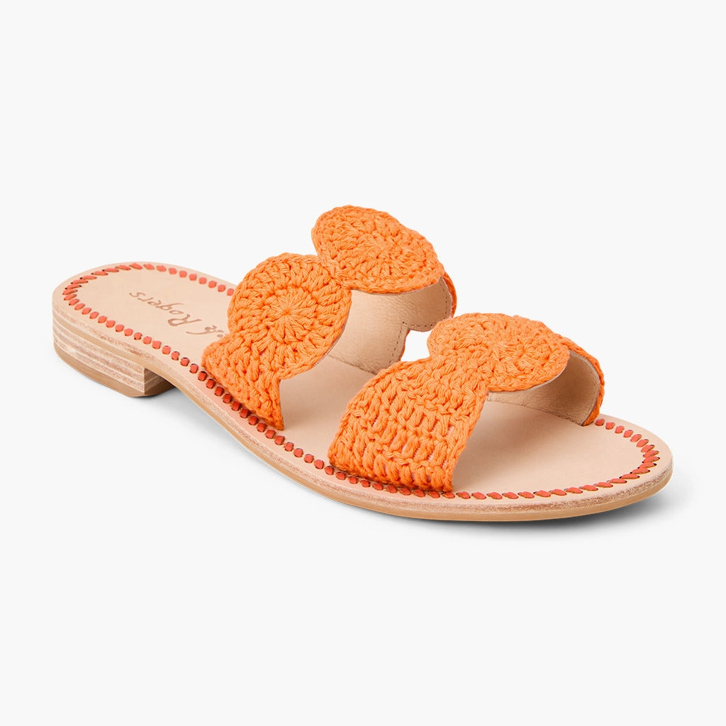 Laurin Crochet Flat Sandal Adjustable Strap Trendy Beach Footwear