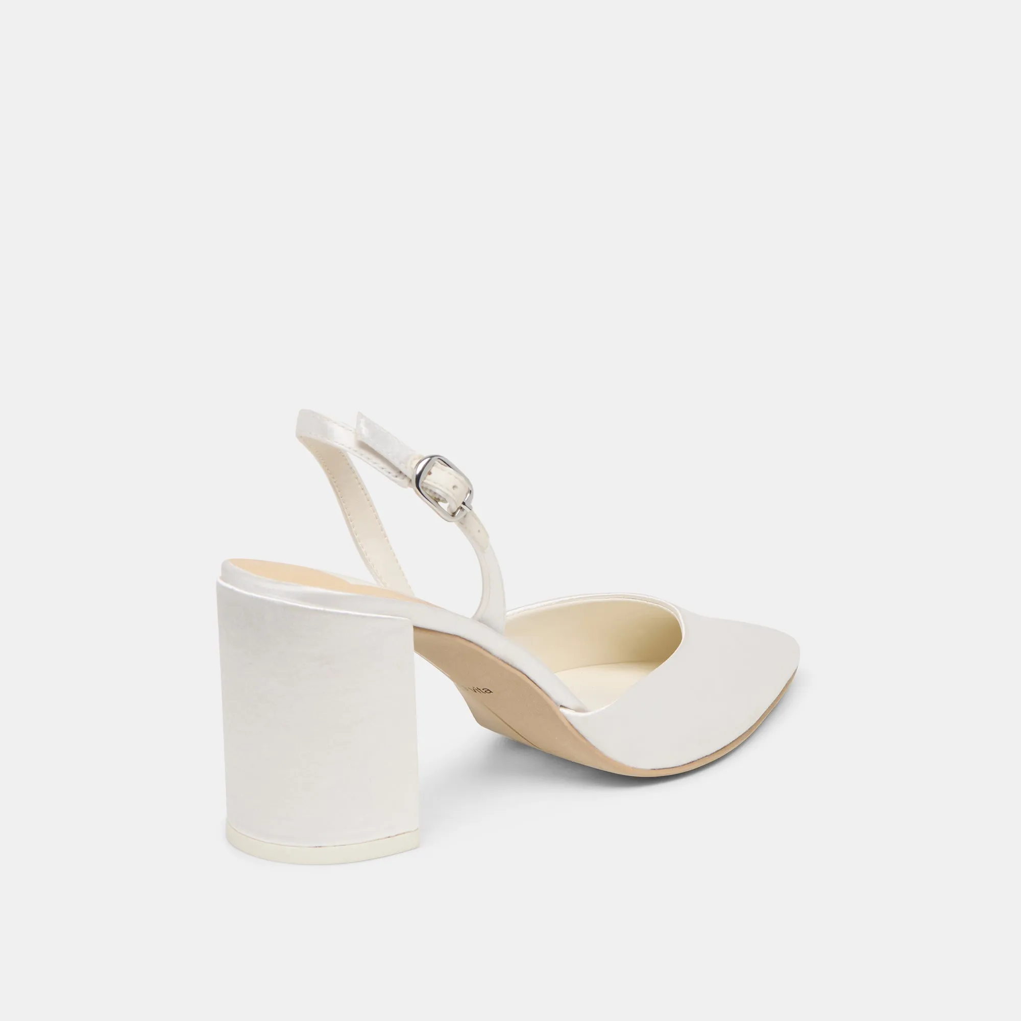 CAREL HIGH HEELS TRUE WHITE SATIN Polished Finish