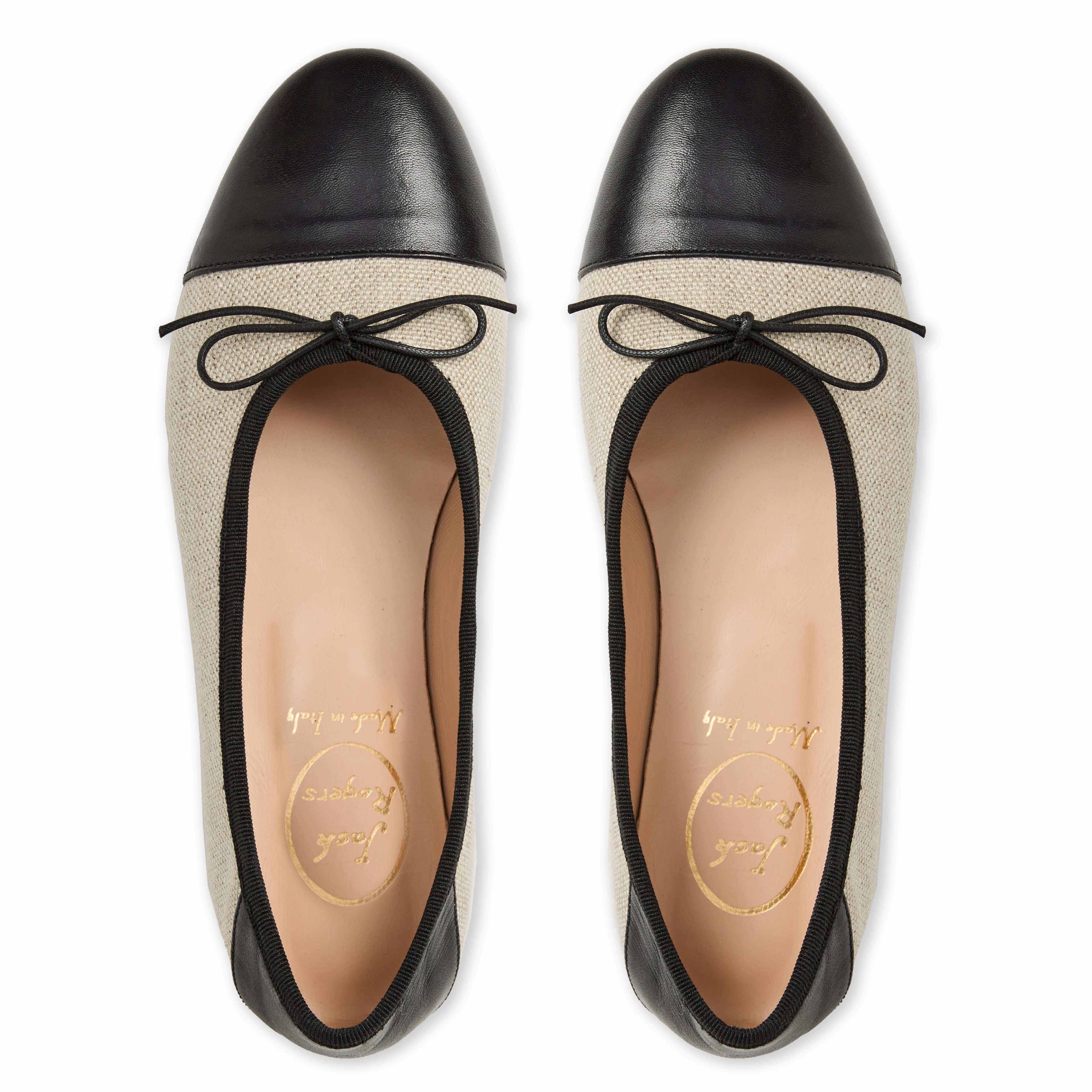 Carlotta Italian Leather Cap Toe Ballet Flat Friend Glow
