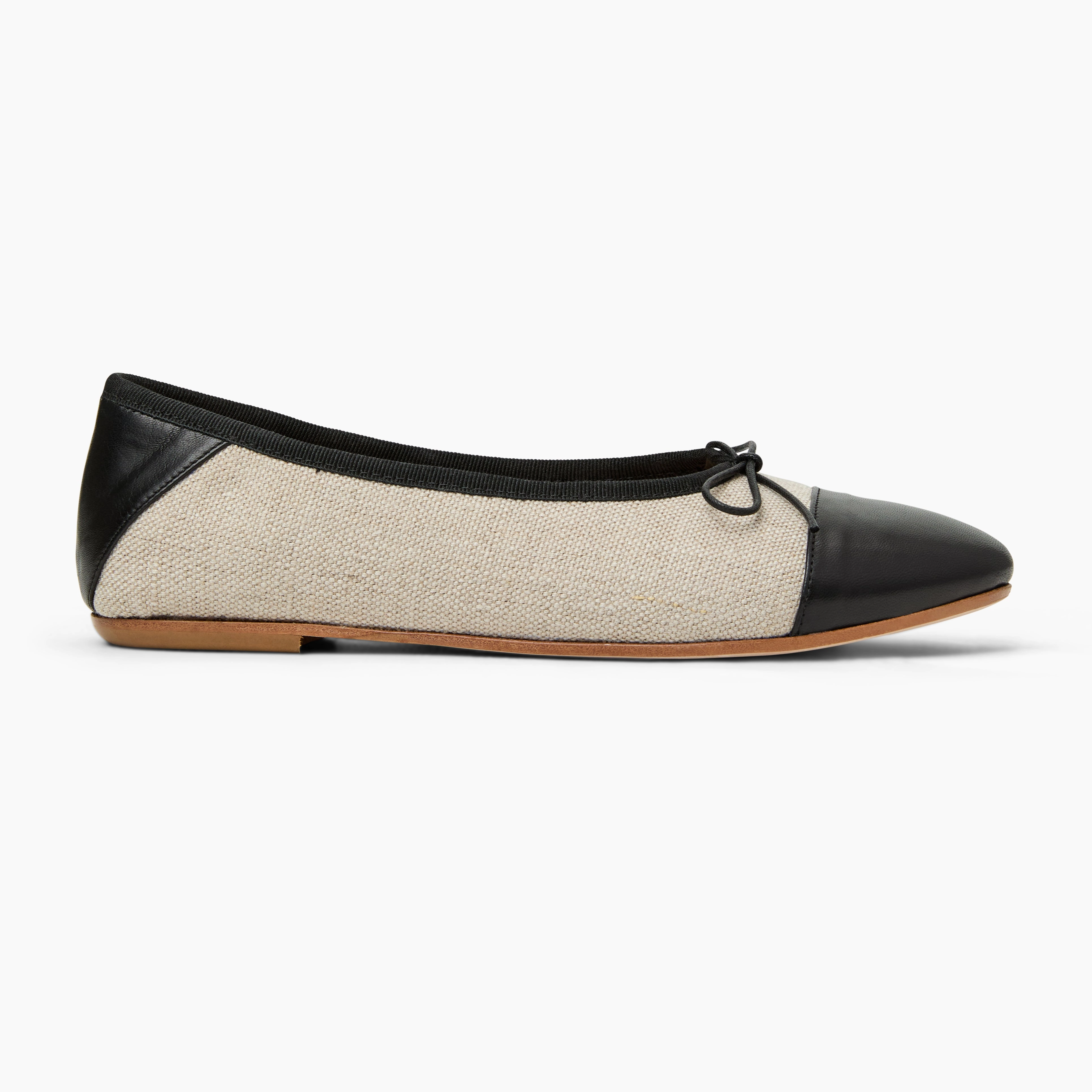 Carlotta Italian Leather Cap Toe Ballet Flat Park Mood Roof Top