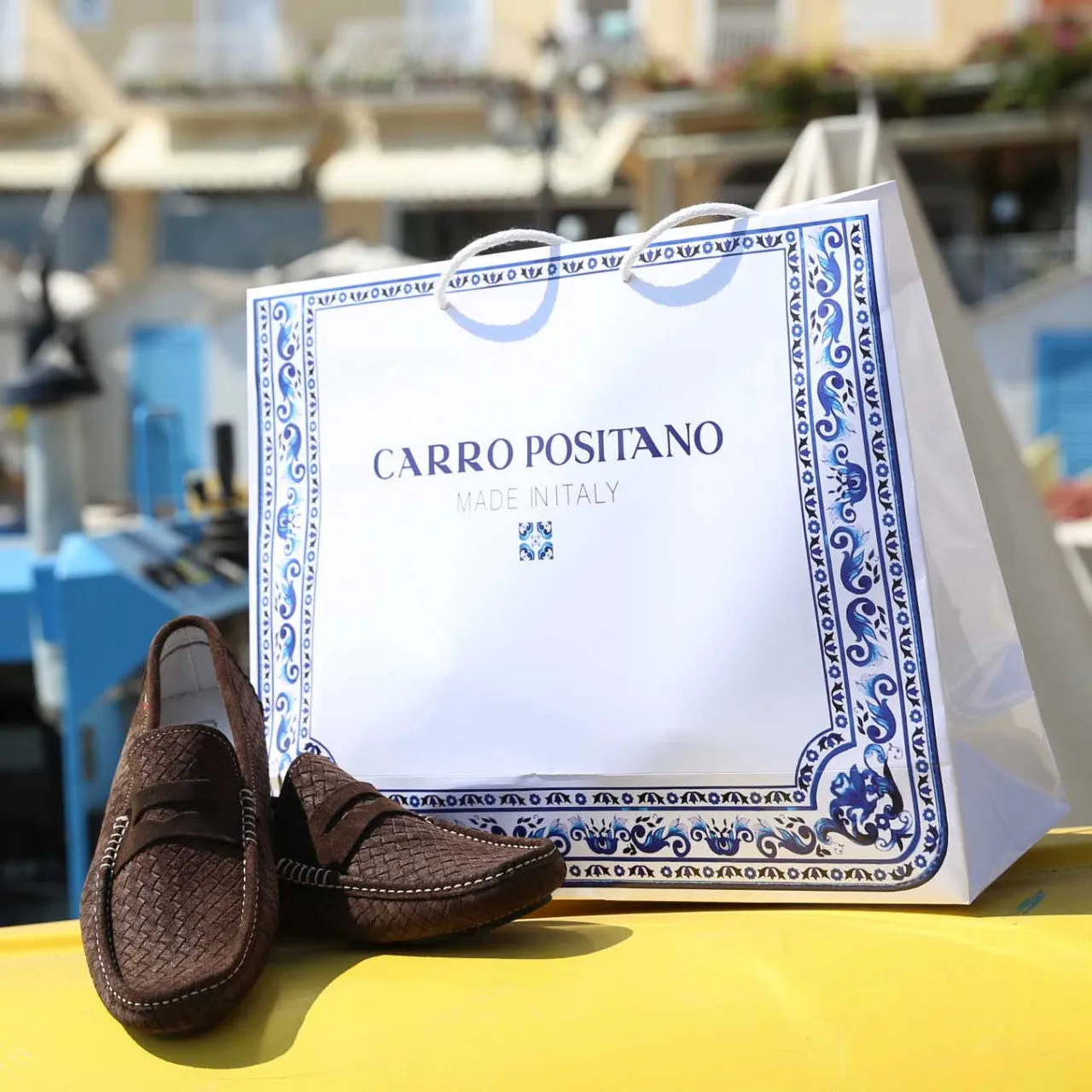 CarroPositano 03 Penny loafers men in Italian leather Suede