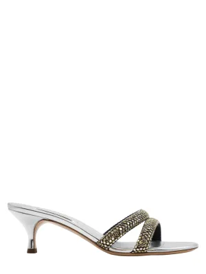 Casadei Julia Kitten Heel in Olimpo/Interstallar-Argento