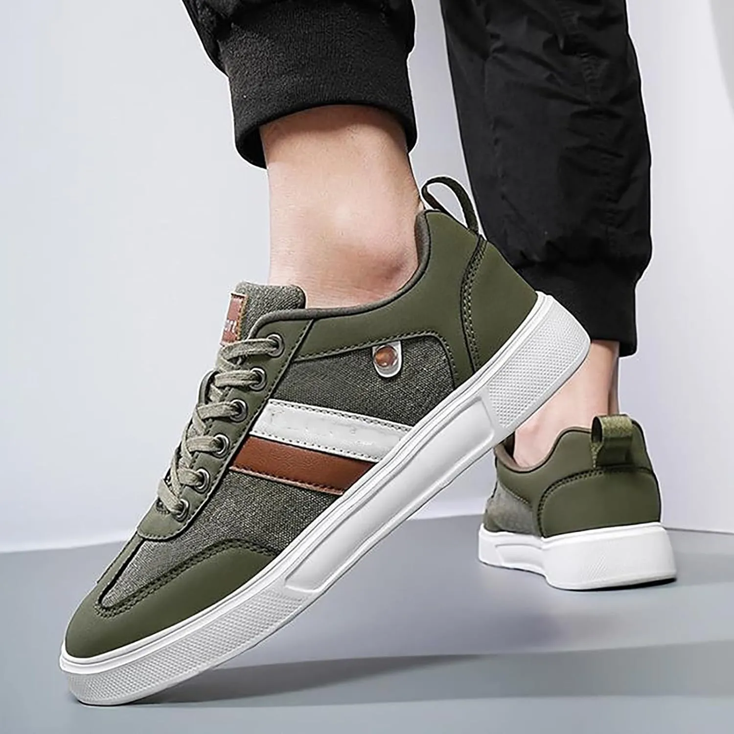 Casual Shoes for Women Non Slip Low Top Cushion Sneakers Lace Up Casual Shoes Waterproof Walking Shoes