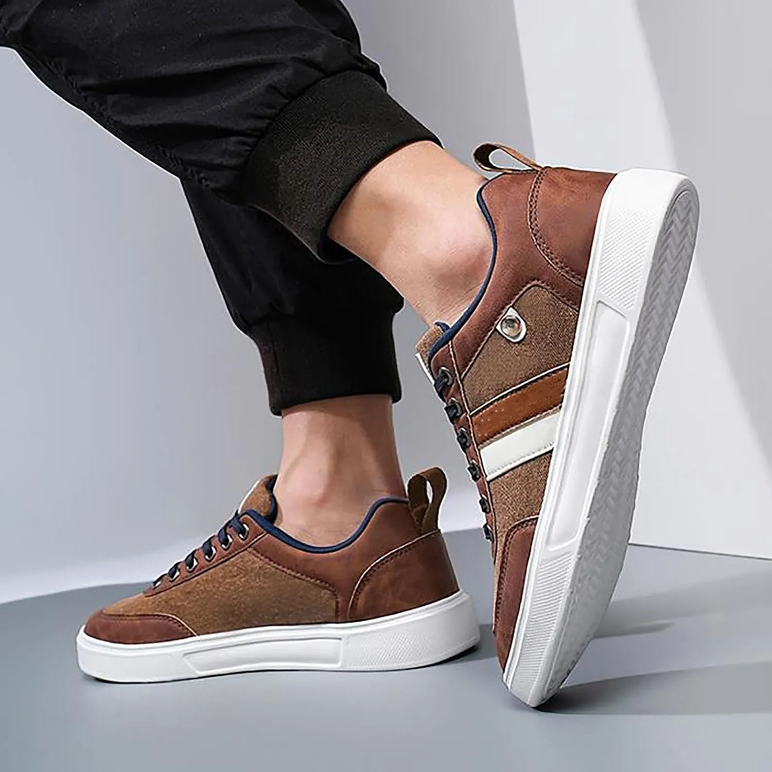 Casual Shoes for Women Non Slip Low Top Cushion Sneakers Lace Up Casual Shoes Waterproof Walking Shoes