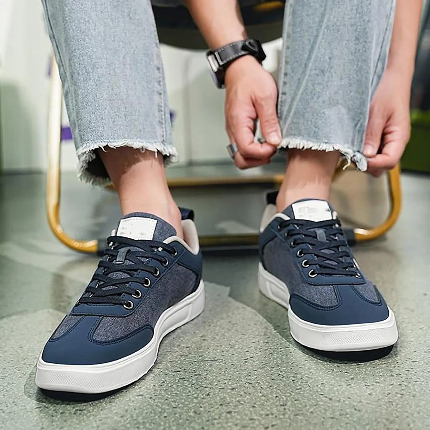 Casual Shoes for Women Non Slip Low Top Cushion Sneakers Lace Up Casual Shoes Waterproof Walking Shoes