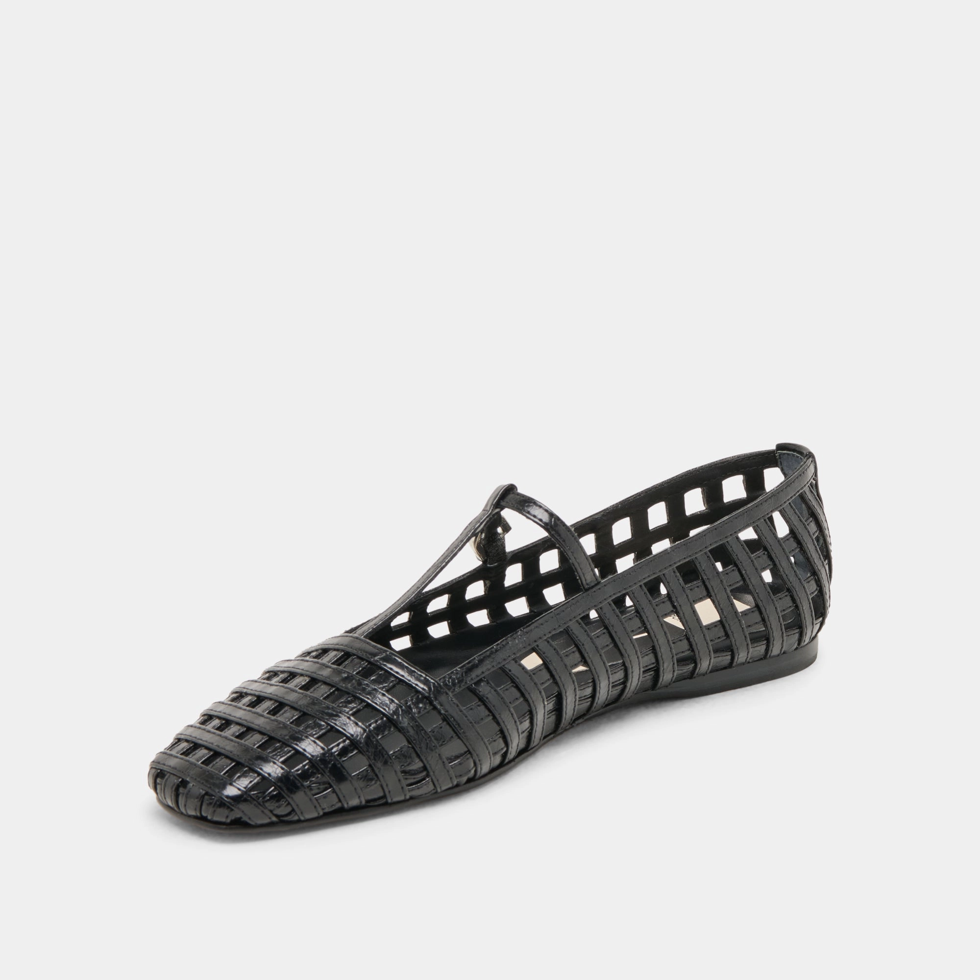 Reliable Footwear Toe Protection RAINS BALLET FLATS BLACK STELLA