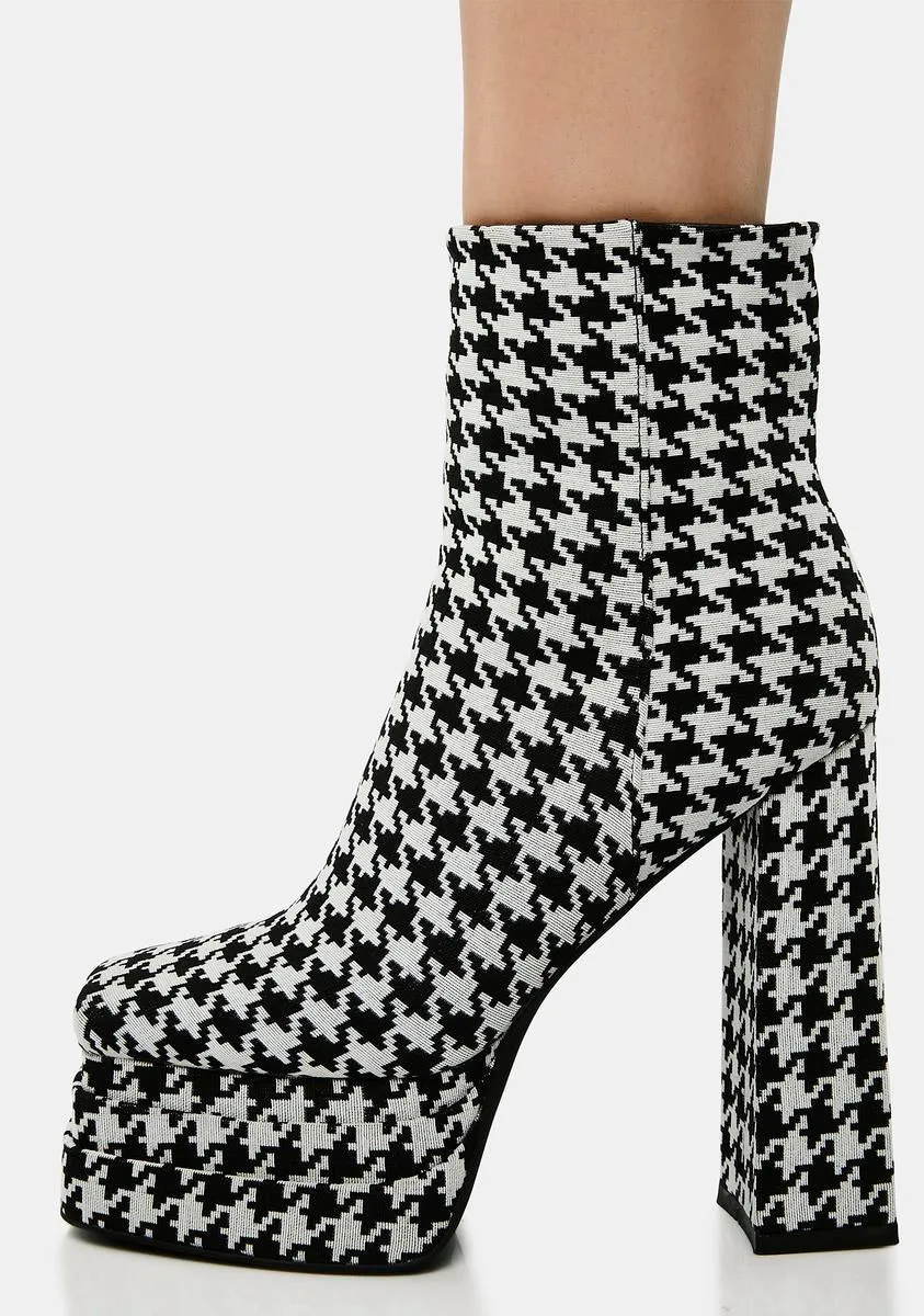 Cayenne Houndstooth Platform Boots
