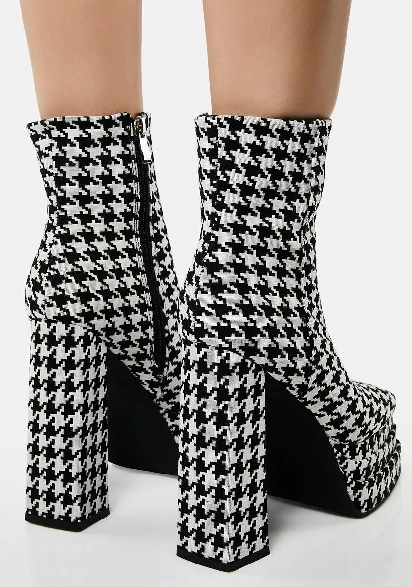 Cayenne Houndstooth Platform Boots