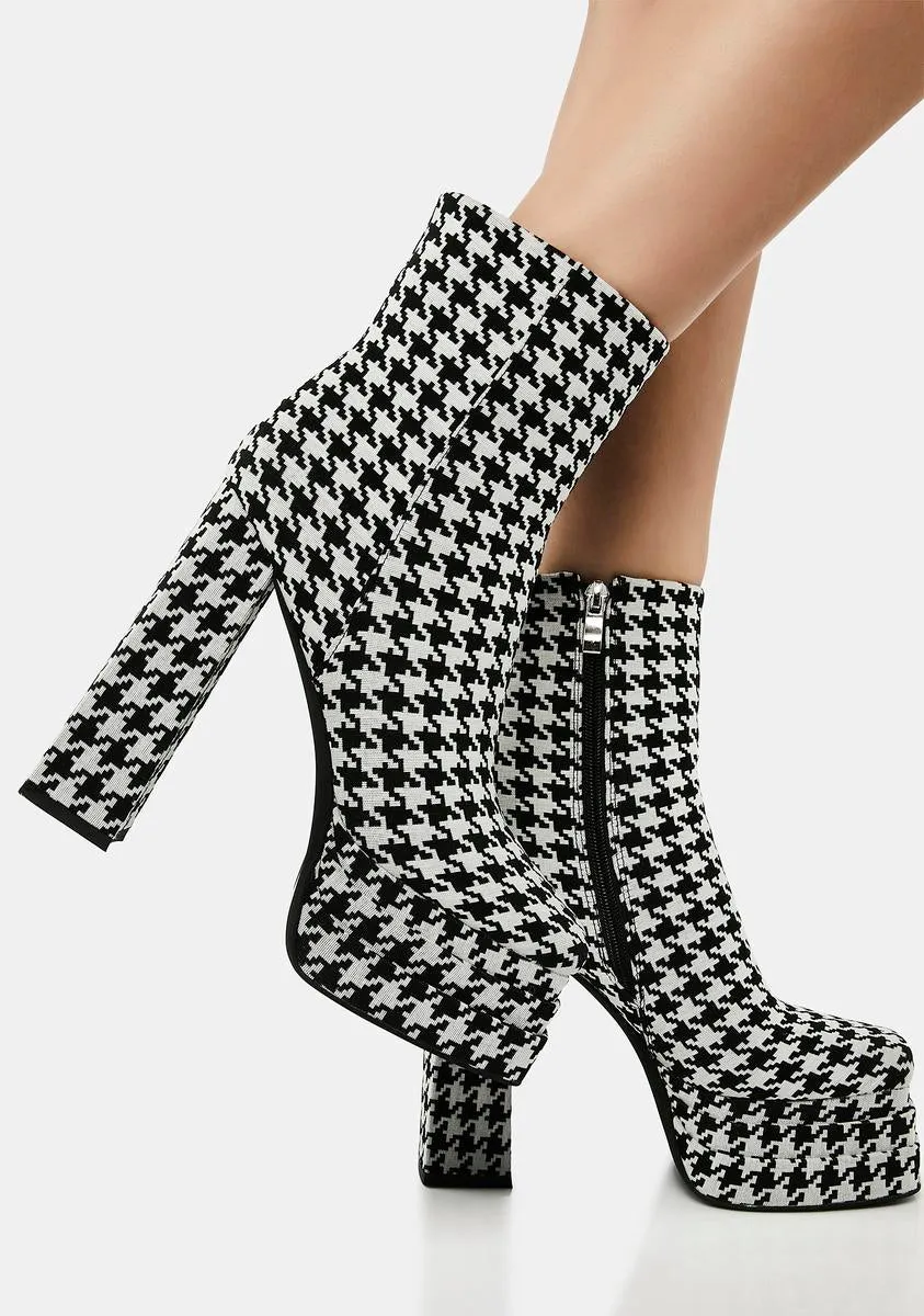 Cayenne Houndstooth Platform Boots