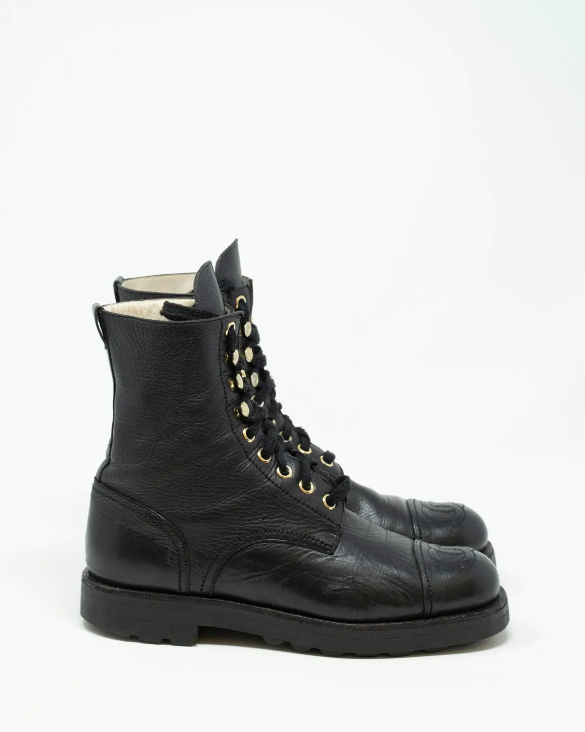 Chanel Black Boots size 38.5 - AWC1147