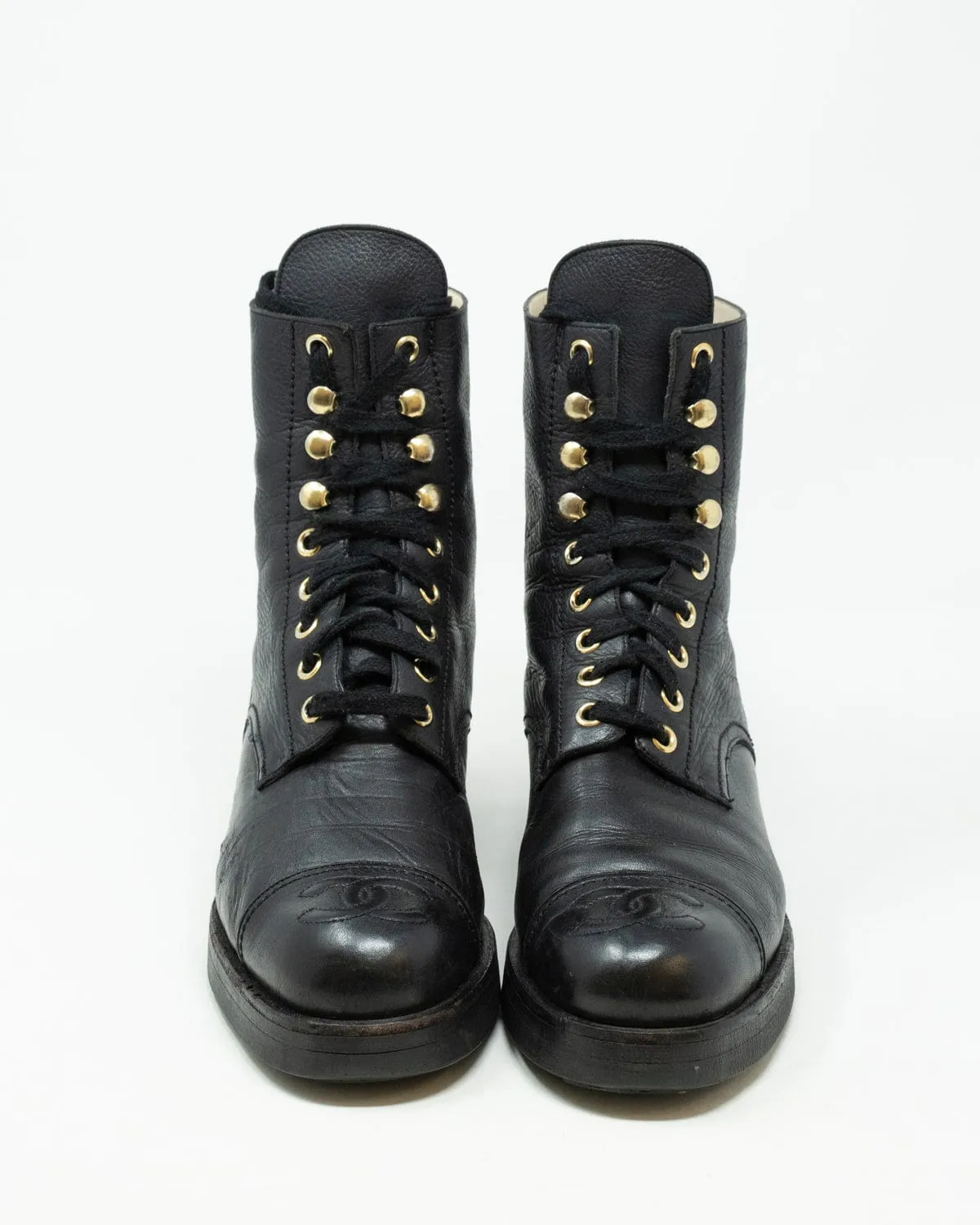 Chanel Black Boots size 38.5 - AWC1147