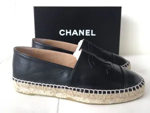 CHANEL CC LAMBSKIN ESPADRILLES