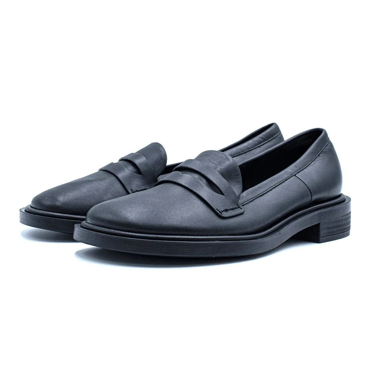 Charles & Keith Formal Loafers Leather Black Colour For Women