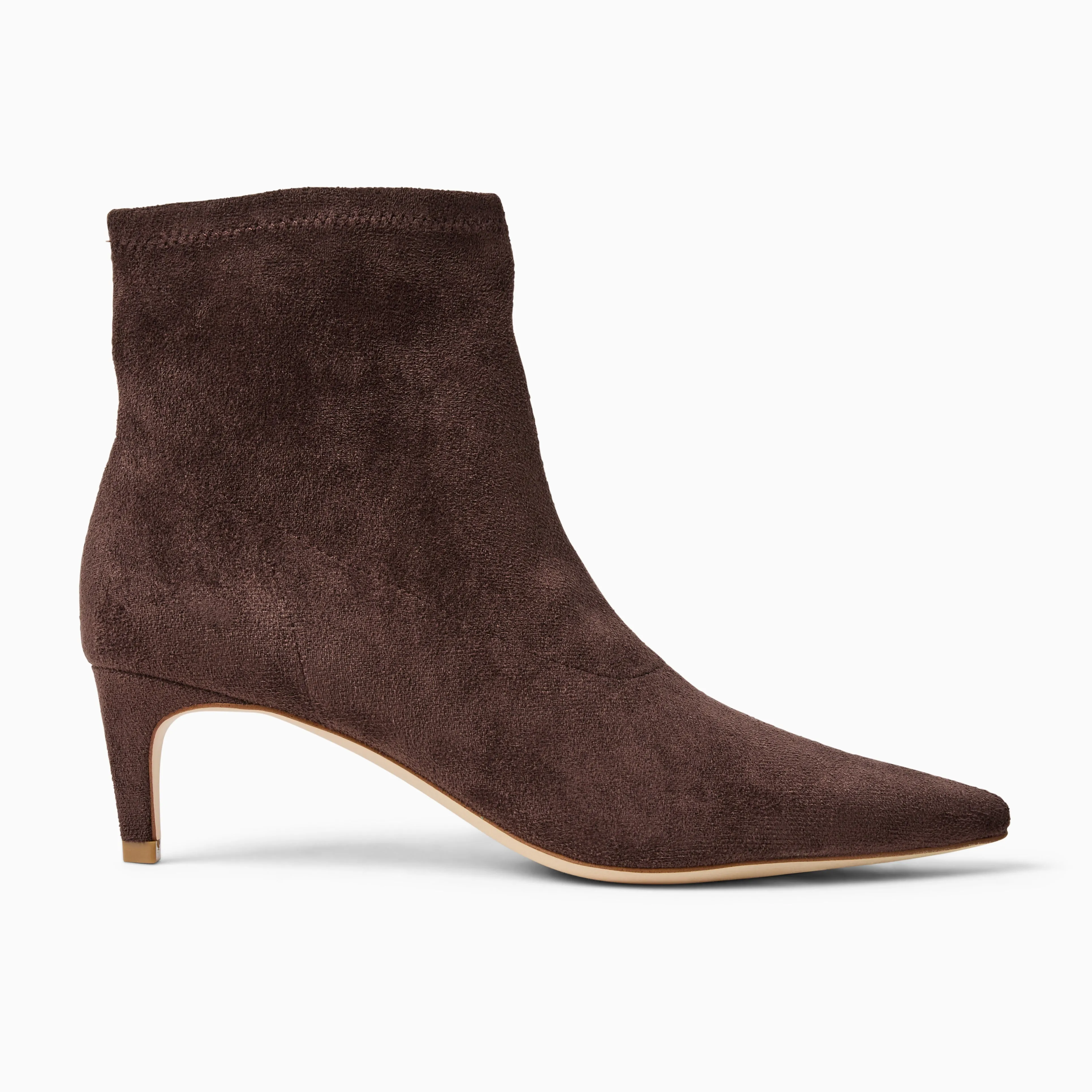 Charleston Stretch Kitten Heel Bootie Sleek Function
