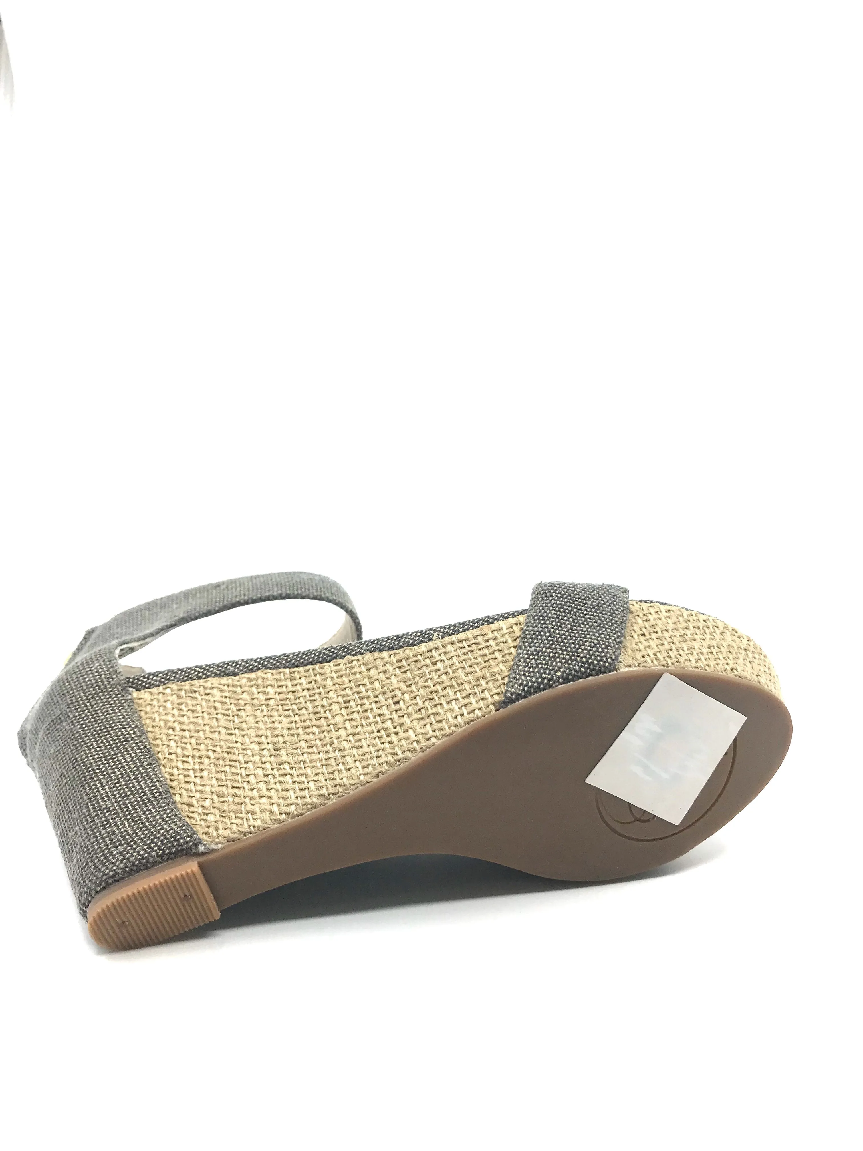 Charlie Black Gold Canvas Matt Bernson Wedge Sandal